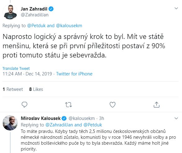 Miroslav Kalousek reaguje na Jana Zahradila